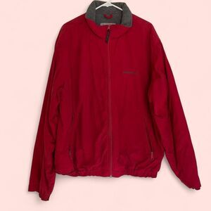 Eddie-Bauer Men's Red and Grey Coat
